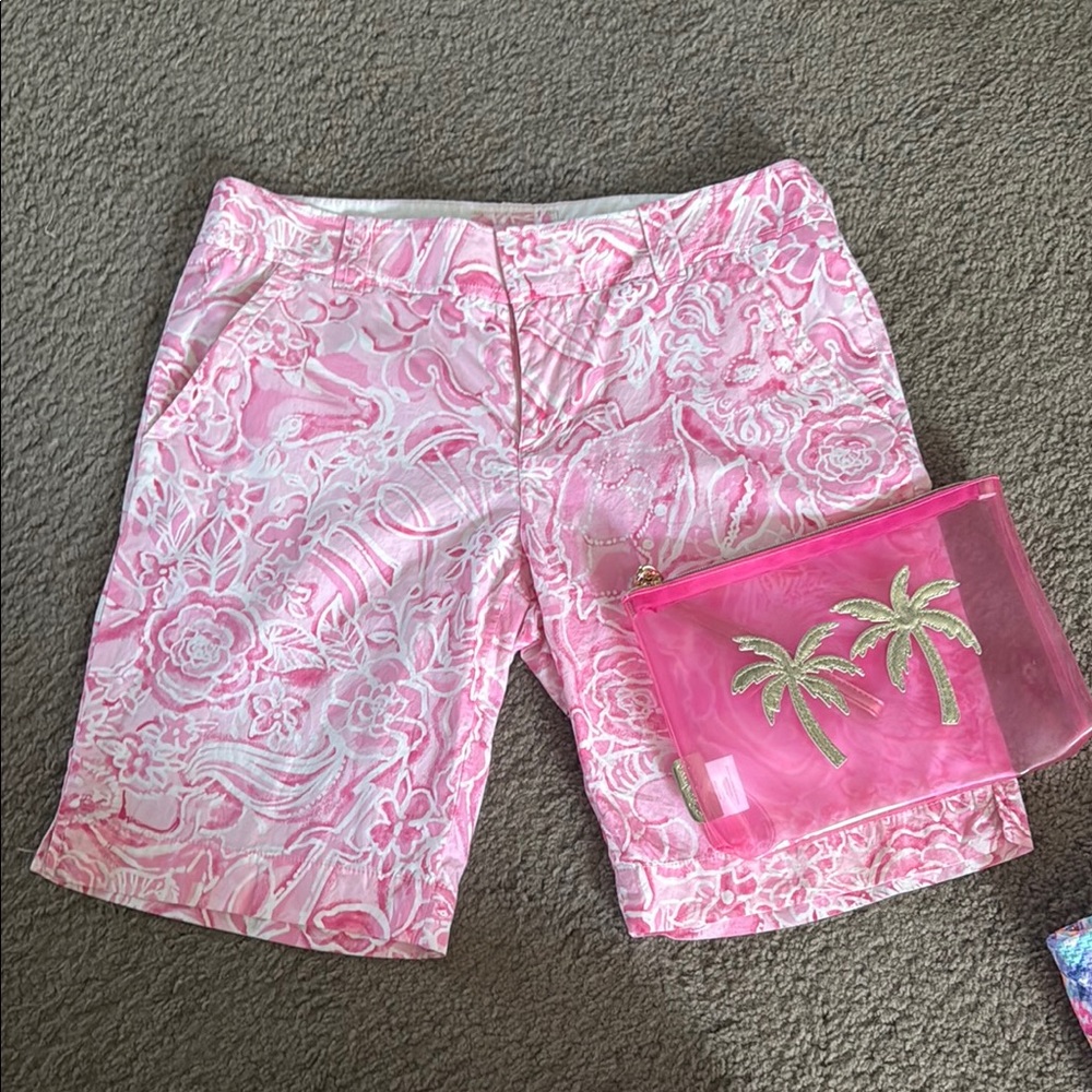Lilly Pulitzer Pink Floral Women's Bermudas
